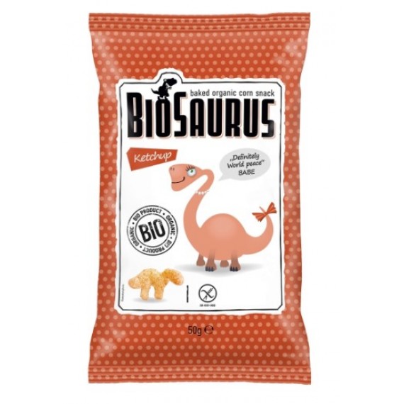 Кукурудзяні снеки з кетчупом органічні Biosaurus, 50г McLLOYD'S