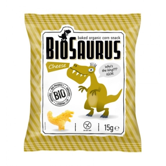 Кукурудзяні снеки з сиром органічні Biosaurus, 15г McLLOYD'S