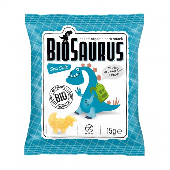 Кукурудзяні снеки з морською сіллю органічні Biosaurus, 15г McLLOYD'S