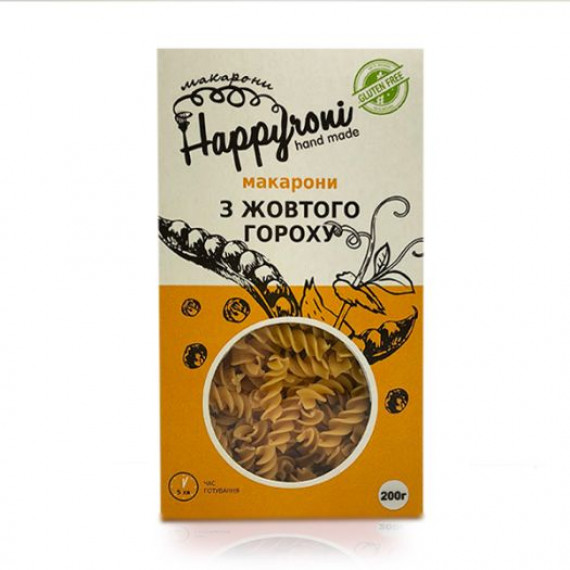 Макарони з гороху, 200г Happyroni