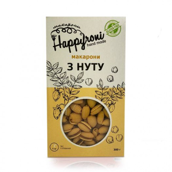 Макарони з нуту, 300г Happyroni