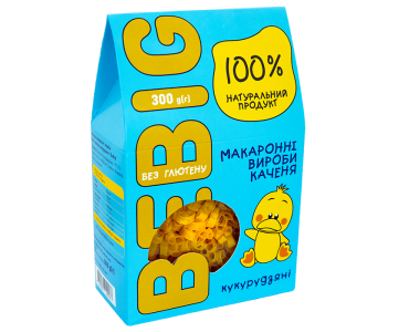 Макарони без глютену “Кукурудзяні фігурні”, 300г BeBig