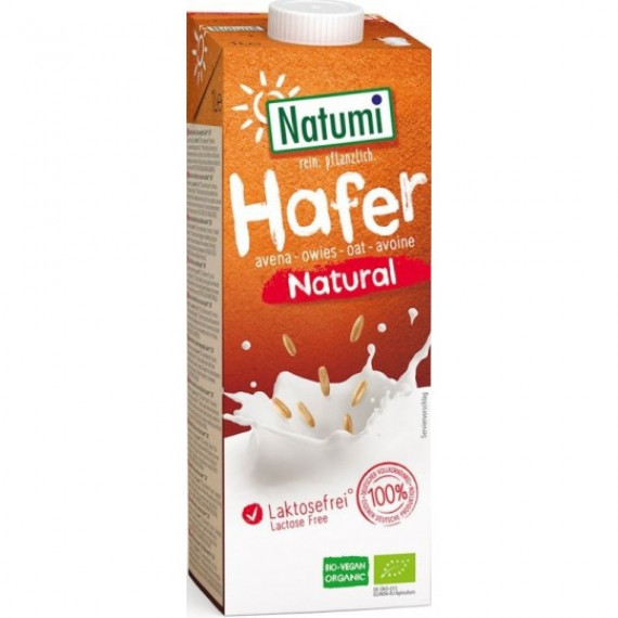 Органічне вівсяне молоко без цукру, 1л NATUMI