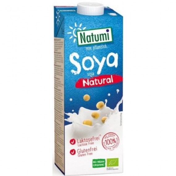 Органічне соєве молоко без цукру, 1л NATUMI