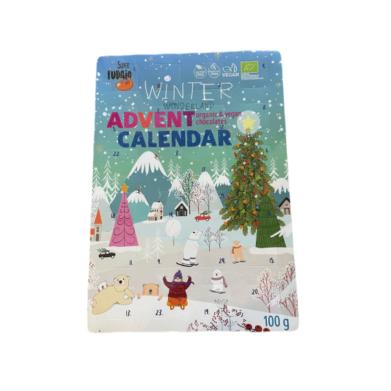 Адвент-календар з веган шоколадними цукерками Organic, 100г SuperFundgio